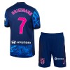 Maillot de Supporter Atlético Madrid Griezmann 7 Troisième 2024-25 Pour Enfant